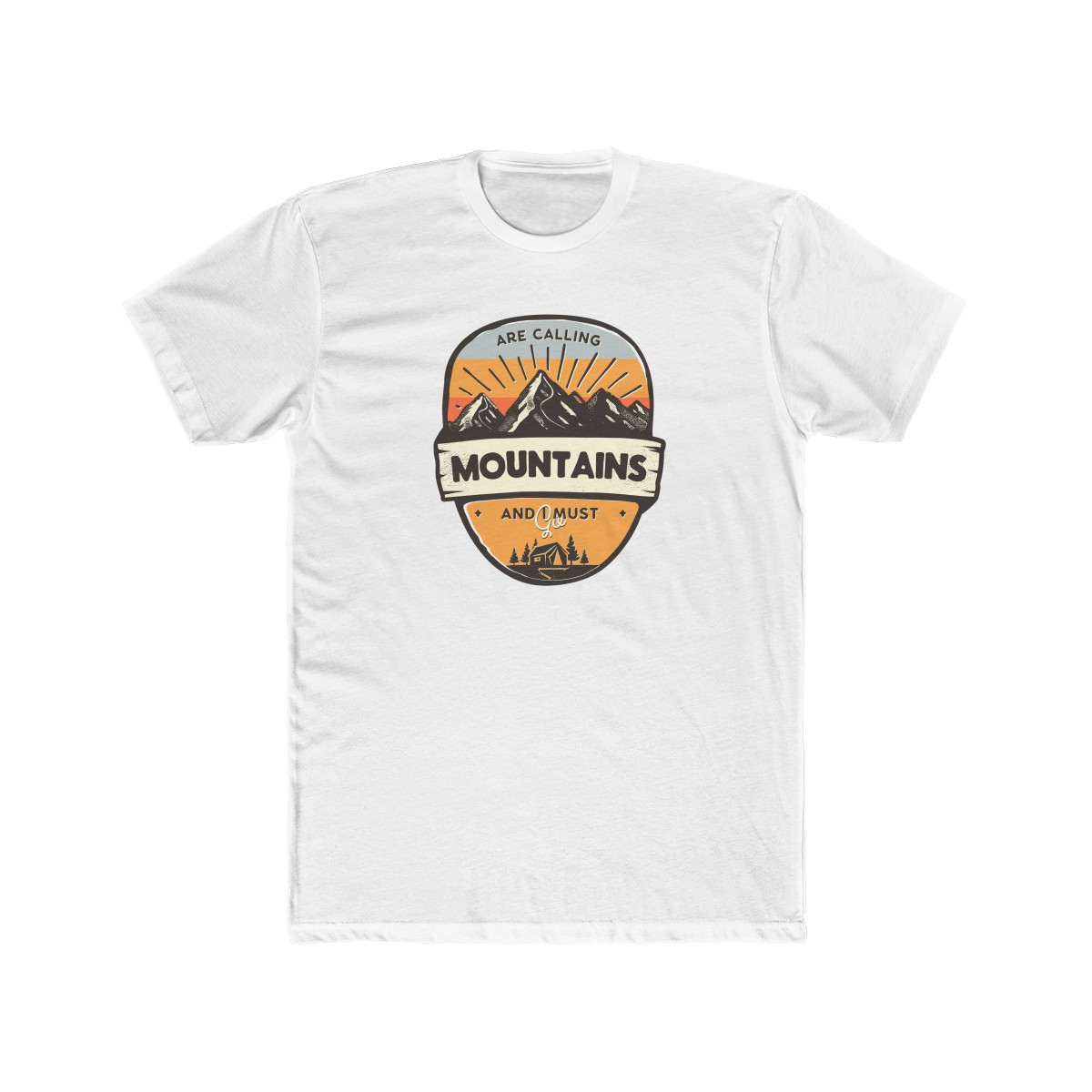 Featured image for “Mountains Are Calling - Premium Fit Cotton Crew Tee”